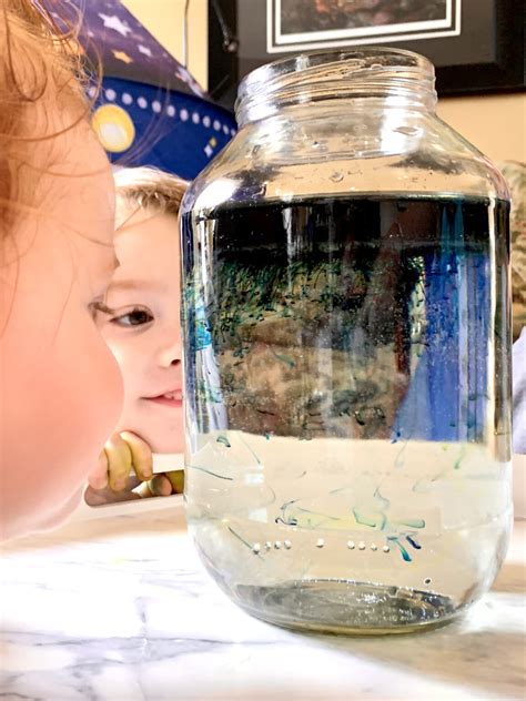 Shooting Stars Galaxy in a Jar Simple Space Experiment for Kids