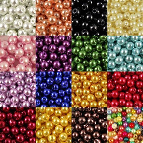 PERLINE PERLE ROTONDE VETRO 400x4mm 200x6mm 100x8mm 50x10mm 20x12mm | Bead crafts, Beads for ...