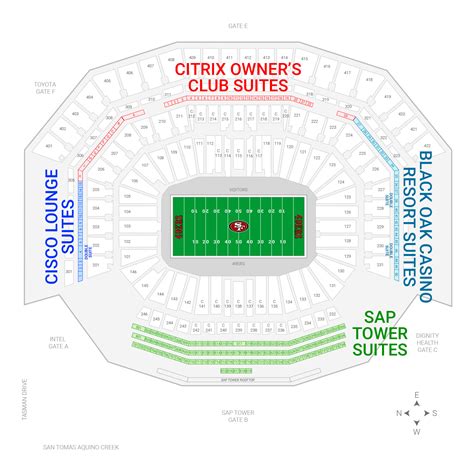 Levi S Stadium Seating Chart With Row Numbers | Cabinets Matttroy