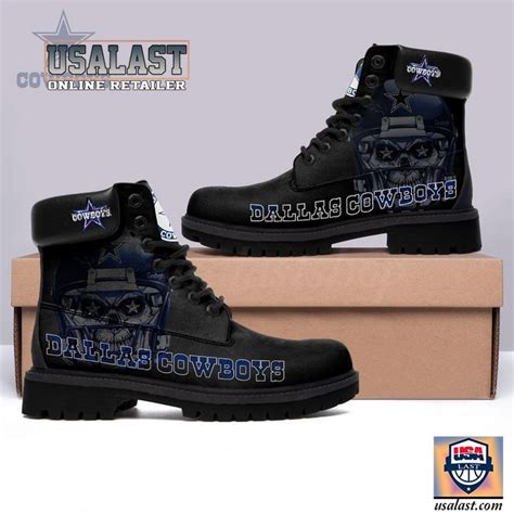 Dallas Cowboys Skull Helmet Timberlands Boots - USALast