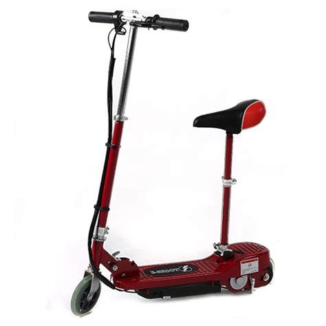 Red Electric Scooter with Seat - Kids Electric Scooters by eSkooters.com - Electrical Scooters