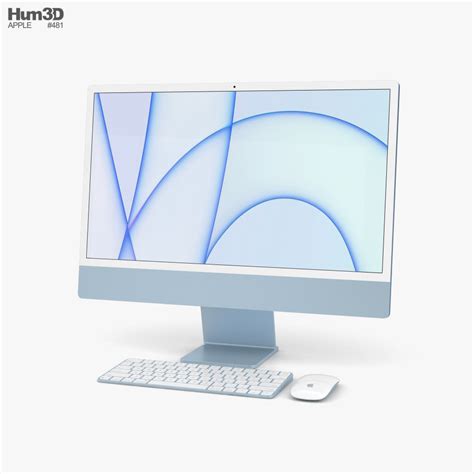 Apple iMac 24-inch 2021 Blue Modelo 3D - Electrónica on Hum3D