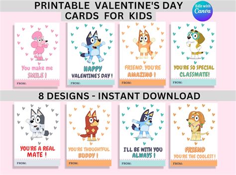 Bluey Valentines Card Bluey Valentine Day Bluey - Etsy Australia