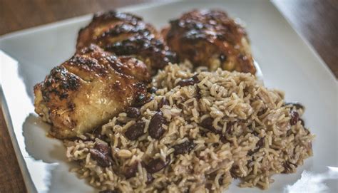 Jerk Chicken with Rice & Peas - DeelishRecipes.com Cooking & Baking