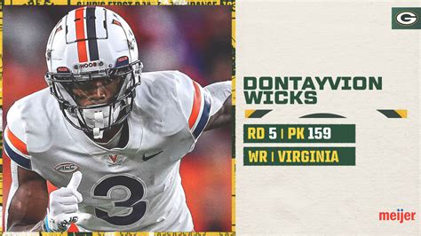 2023 NFL Draft: Packers select Virginia WR Dontayvion Wicks in fifth ...