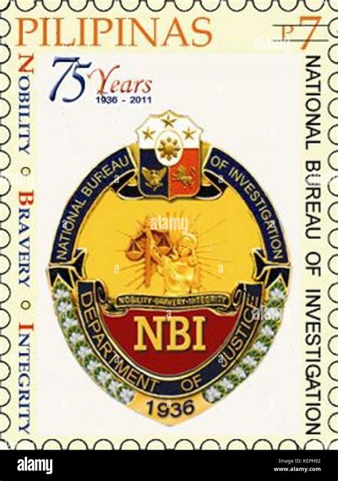 NBI logo 2011 stamp of the Philippines Stock Photo - Alamy