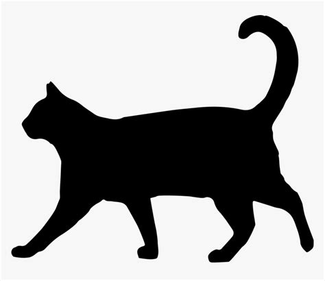 Black Cat Silhouette Clip Art 101 Clip Art - Black Cat Walking Png ...