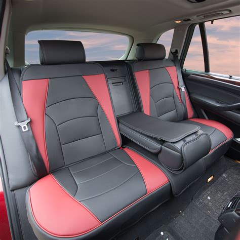 Synthetic PU Leather Luxury Auto Seat Covers w/ Dash Mat Auto Car SUV 5 ...