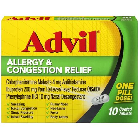 Advil Allergy and Sinus Medication (10 ct) - Instacart