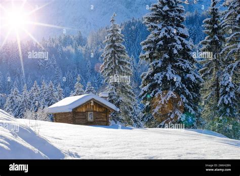 Bavaria winter landscape Stock Photo - Alamy