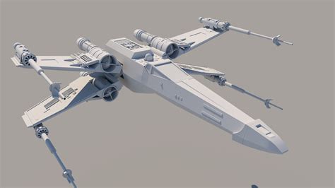 X wing (3D model) on Behance