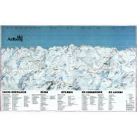 Large detailed piste map of Arlberg Ski Resort - 2011 | Vorarlberg ...