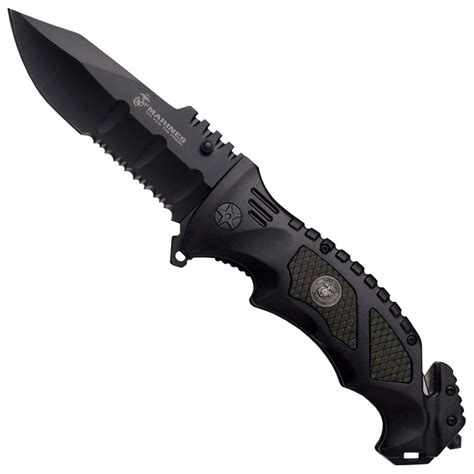 MTech USA Marines Folding Knife w/ Carbide Glass Breaker | Mr.Knife