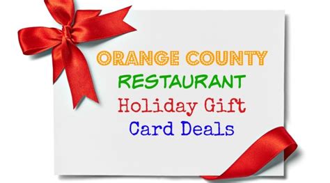 OC Restaurant Holiday Gift Card Deals - EAT DRINK OC