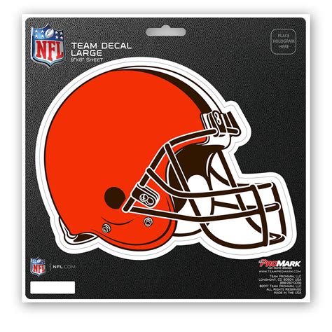 NFL - Cleveland Browns Large Decal 8 x 8 - "Browns Helmet" Logo