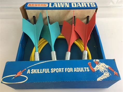 Vintage REGENT Lawn Darts JARTS Rare Version Empty Box Lawn Dart Game ...