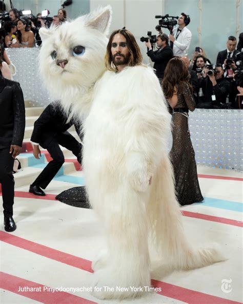 The New York Times on Twitter: "Jared Leto showed up to the Met Gala in a giant costume ...