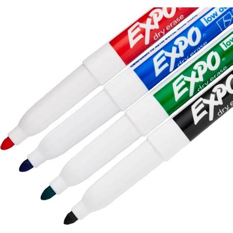 Expo Assorted Colours Whiteboard Markers Fine Tip, Pack of 4 | OfficeMax NZ