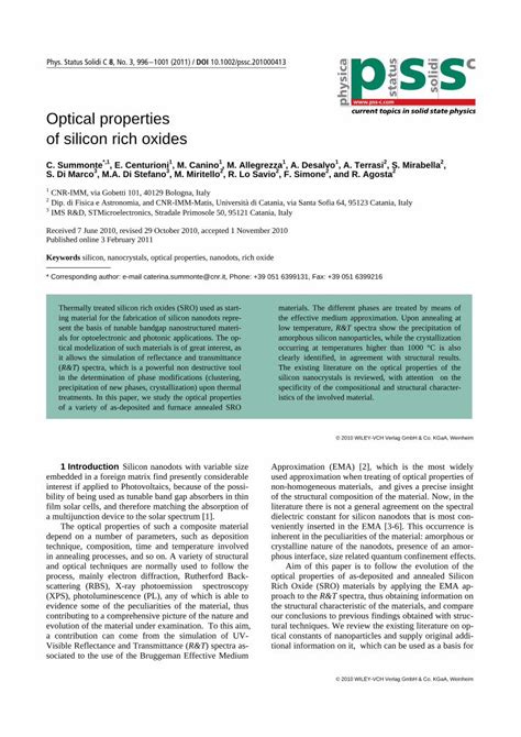 (PDF) Optical properties of silicon rich oxides - DOKUMEN.TIPS