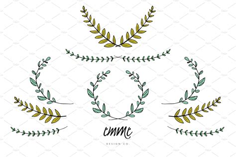 Hand-Drawn Branches & Leaves Vector | Graphics ~ Creative Market