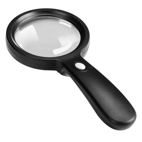 Lighted Magnifying Glass-10X Handheld Reading Magnifier Glass with 12 LED Lights for Seniors ...