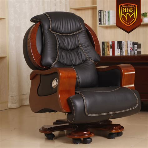 Niumai luxurious leather reclining chairs swivel office chair stylish ergonomic massage chair ...