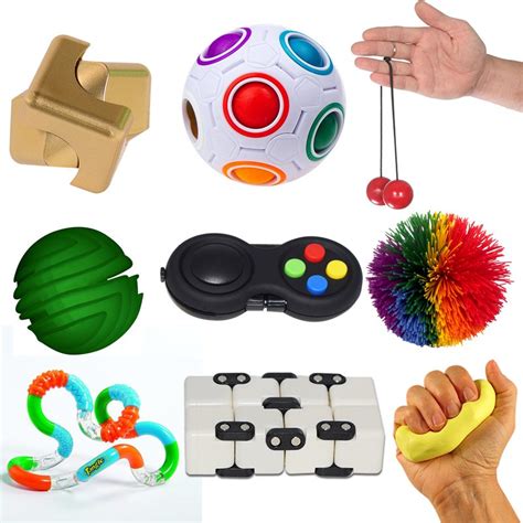 Fidget Kit for Sensory & Autism, 9 Piece Fiddle Toys Set For Children & Adults : Sensory Toy ...
