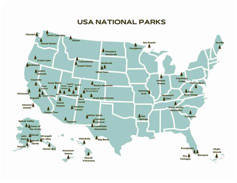 National Parks In The Us Map - Retha Charmane