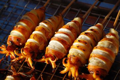 Grilled Stuffed Squid with Feta Cheese | Greek Recipes