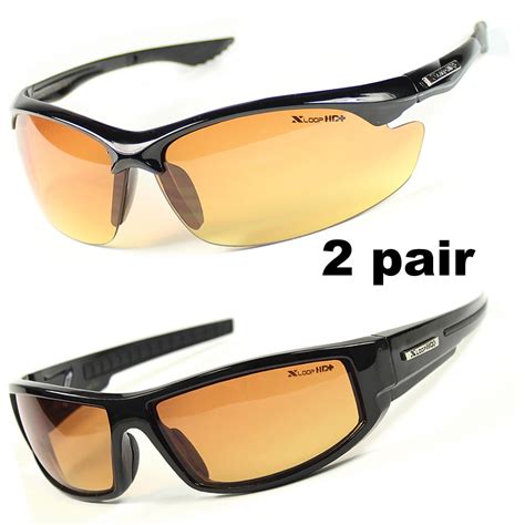 SPORT WRAP HD NIGHT DRIVING VISION SUNGLASSES YELLOW HIGH DEFINITION ...