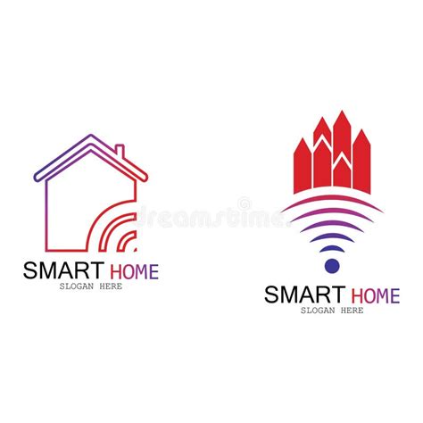 Wifi House Vector Logo.Smart City Tech Icon Vector Stock Vector - Illustration of home, sign ...