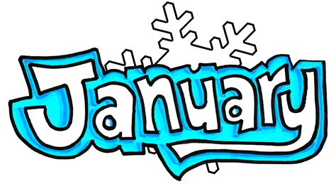 January Calendar Clipart - Printable Word Searches