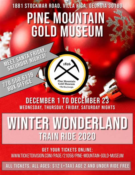 2020 Winter Wonderland Train Ride | The City Menus