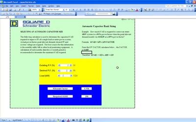 Capacitor Calculator Template for Excel