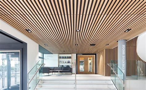 Timber acoustic panels and suspended timber ceilings | Acoustic ceiling panels, Timber ceiling ...