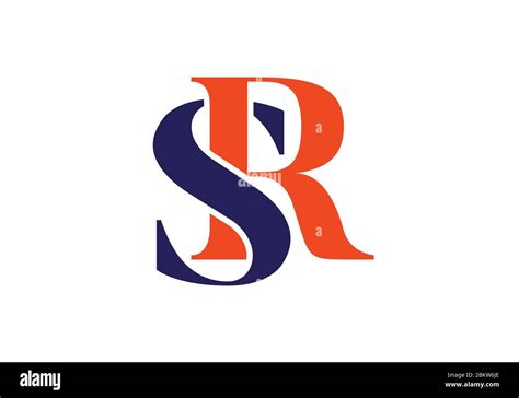 Initial Monogram Letter SR Logo Design Vector Template. Graphic ...