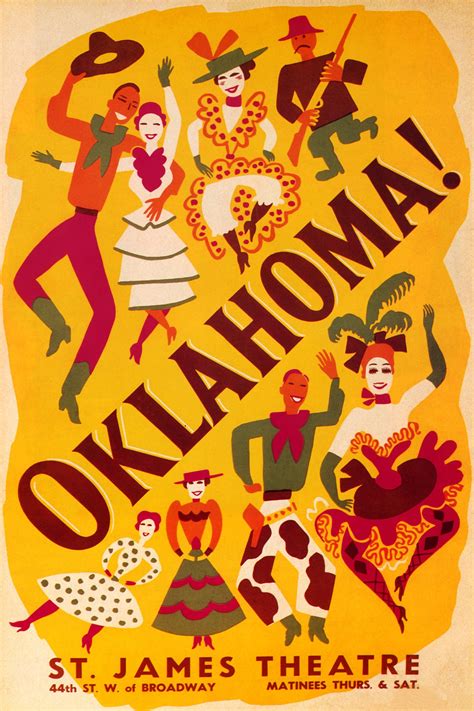 Oklahoma Musical Theater Theatre Broadway Show Vintage Poster | Etsy