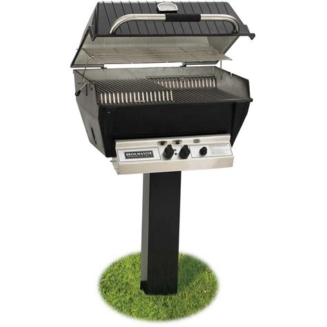 Broilmaster P3-XFN Premium Natural Gas Grill On Black In-Ground Post : BBQ Guys