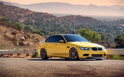 Yellow BMW M3 side view wallpaper - Car wallpapers - #52009