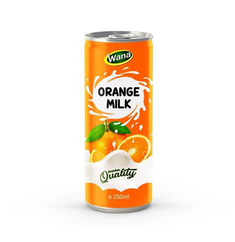 Premium Quality Orange Milk Drink 250mL Canned | Wana Beverage