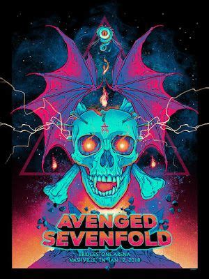 Vance Kelly Avenged Sevenfold Nashville 2018 Poster Release | Concert ...