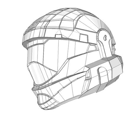 Halo Helmet Drawing at GetDrawings | Free download