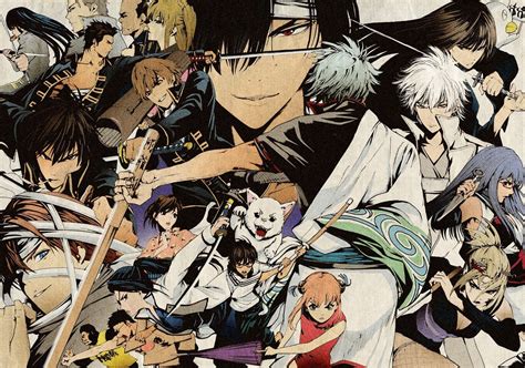 Wallpaper : illustration, anime, collage, cartoon, Gintama, ART, comics artist, comic book ...