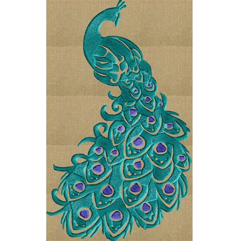 Peacock Bird of Paradise EMBROIDERY DESIGN File Instant - Etsy