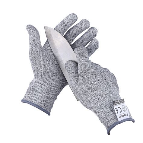 Finether Cut Resistant Gloves EN388 Level 5 Working Protective Gloves Anti Abrasion Safety ...