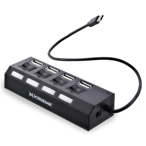 Electronics :: 4 Port USB Type-C Hub 2.0 with Power Switches