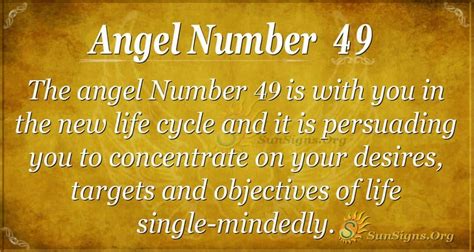 Angel Number 49 Meaning - Work On Your Life Path - SunSigns.Org