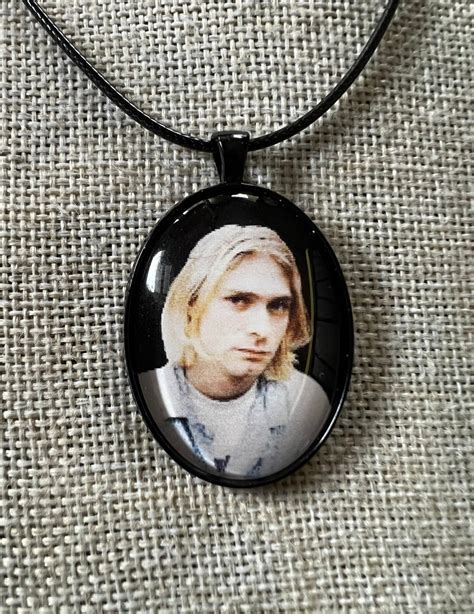 Kurt Cobain Glass Pendant Necklace Nirvana - Etsy