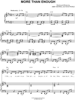 "More Than Enough" Sheet Music - 2 Arrangements Available Instantly - Musicnotes