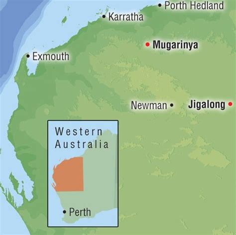 Map of Western Australia featuring Jigalong Exmouth, Newman, Book Cover Design, Western ...